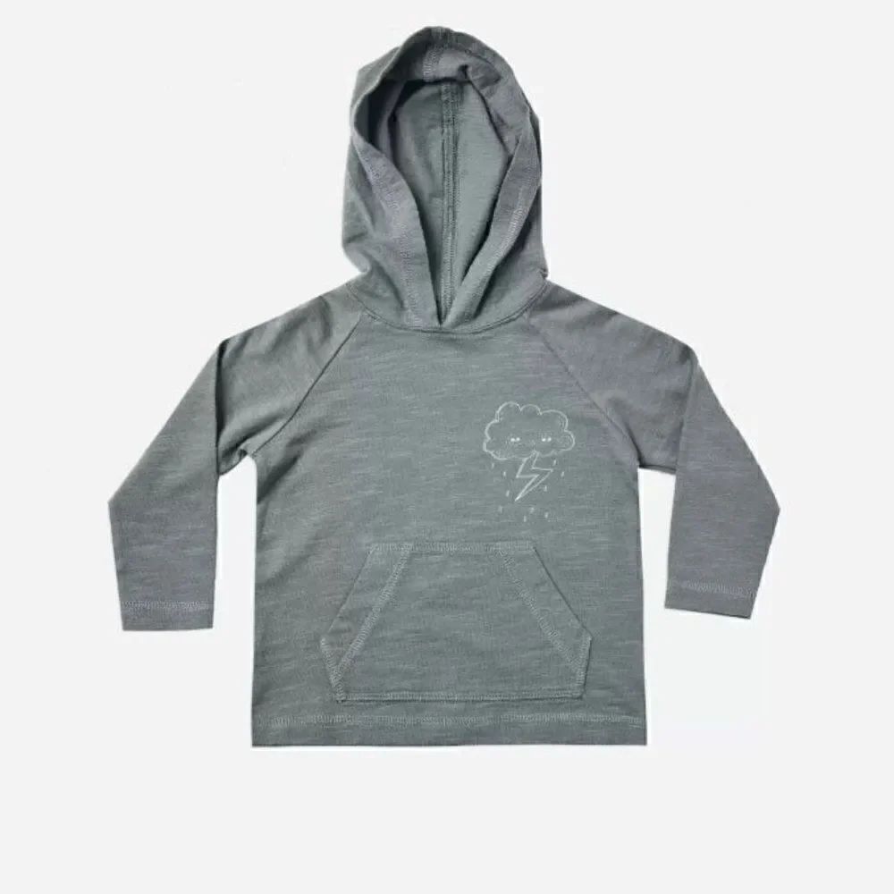 NWT! Rylee + Cru Rain Cloud Hooded Long Sleeve Tee, Size 4-5Y